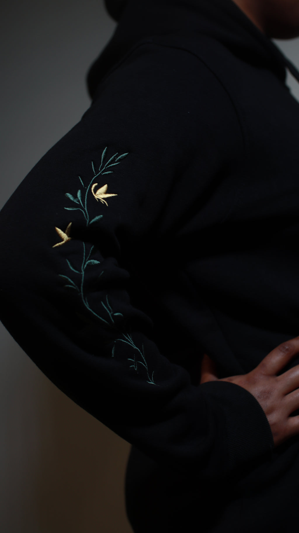 Return To Source - Premium Embroidered Cotton Hoodie – Earth Goddess Design